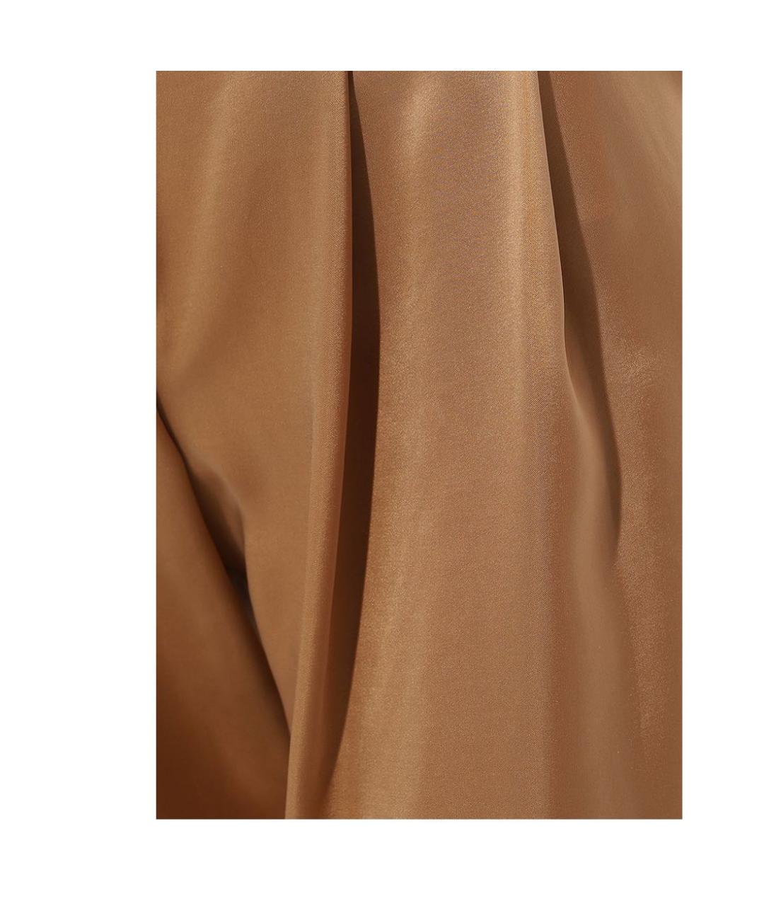 ELEVENTY Коричневые полиэстеровые брюки широкие, фото 5