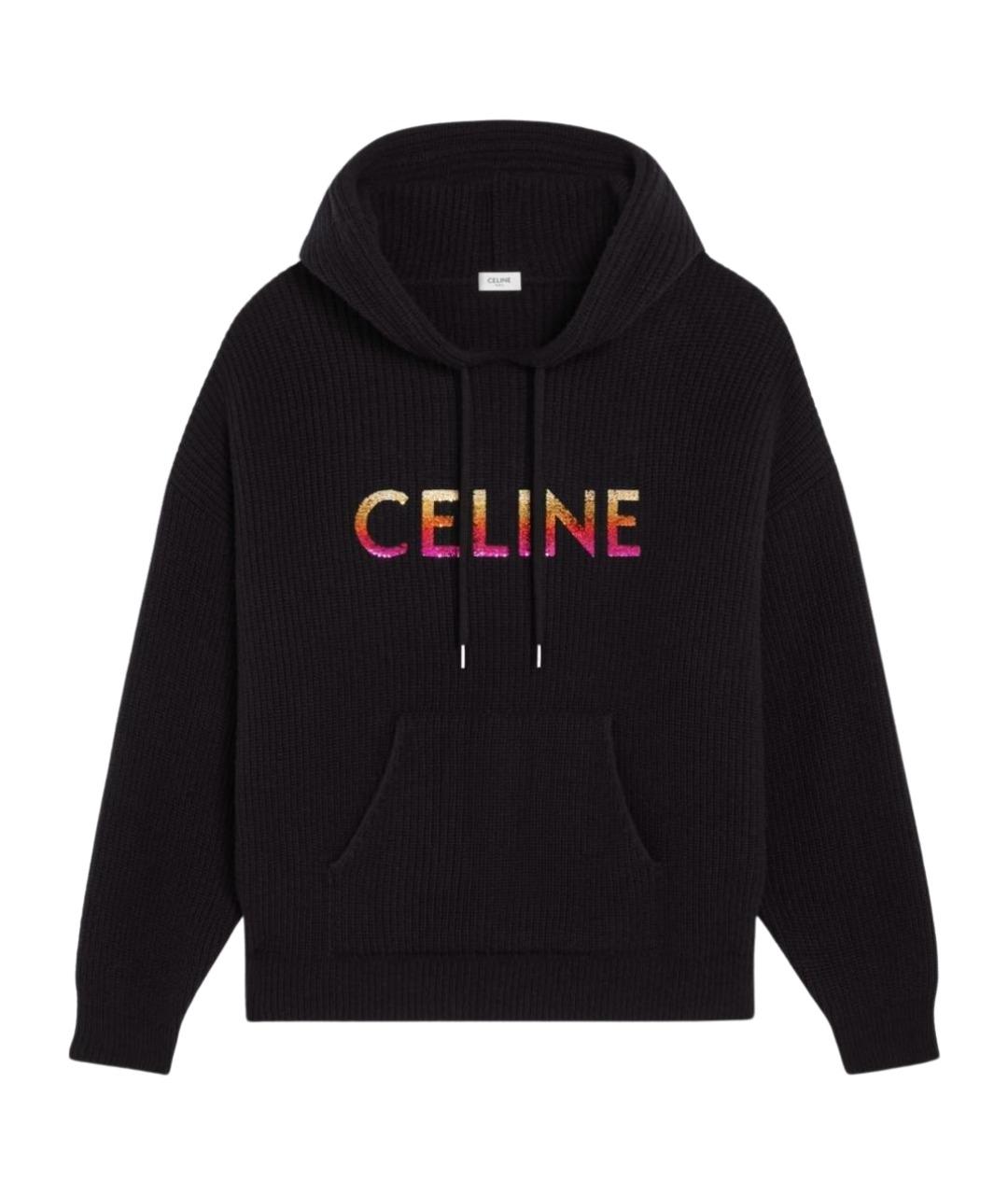 CELINE Черный шерстяной джемпер / свитер, фото 1