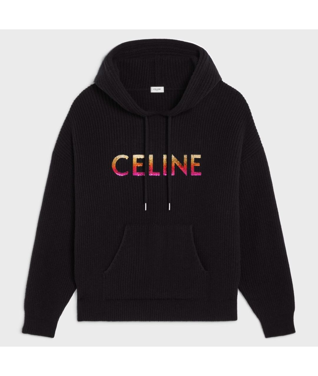 CELINE Черный шерстяной джемпер / свитер, фото 5