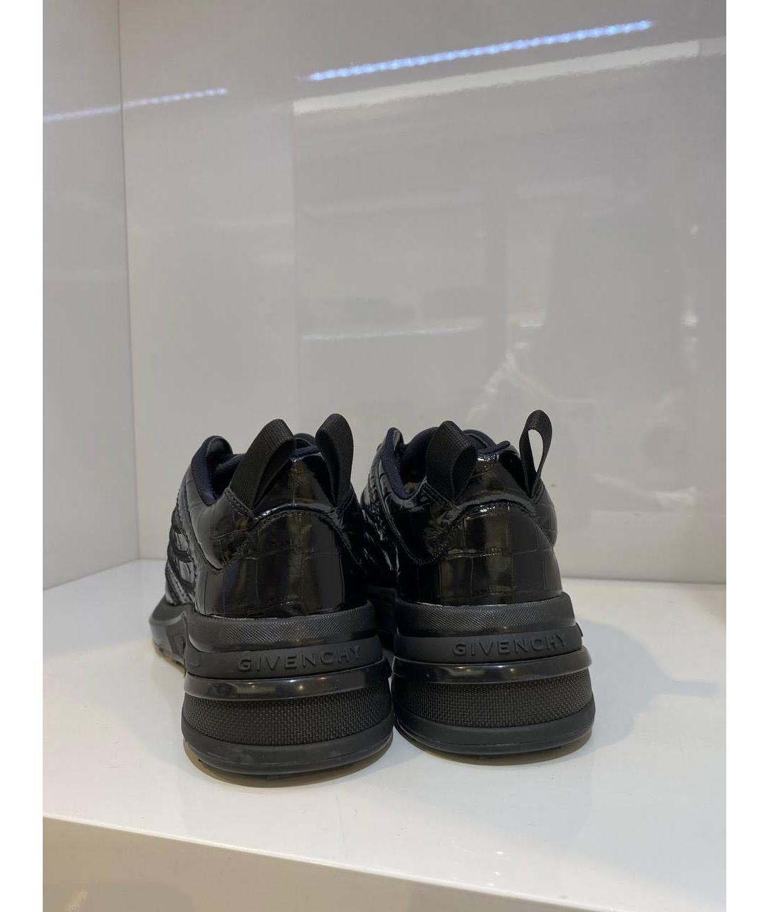 GIVENCHY Черные кроссовки из лакированной кожи, фото 3