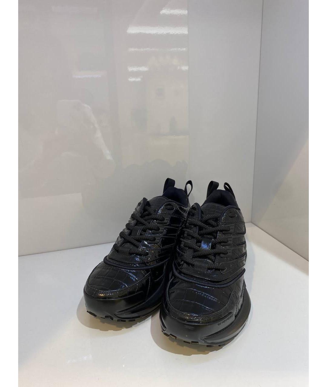 GIVENCHY Черные кроссовки из лакированной кожи, фото 2