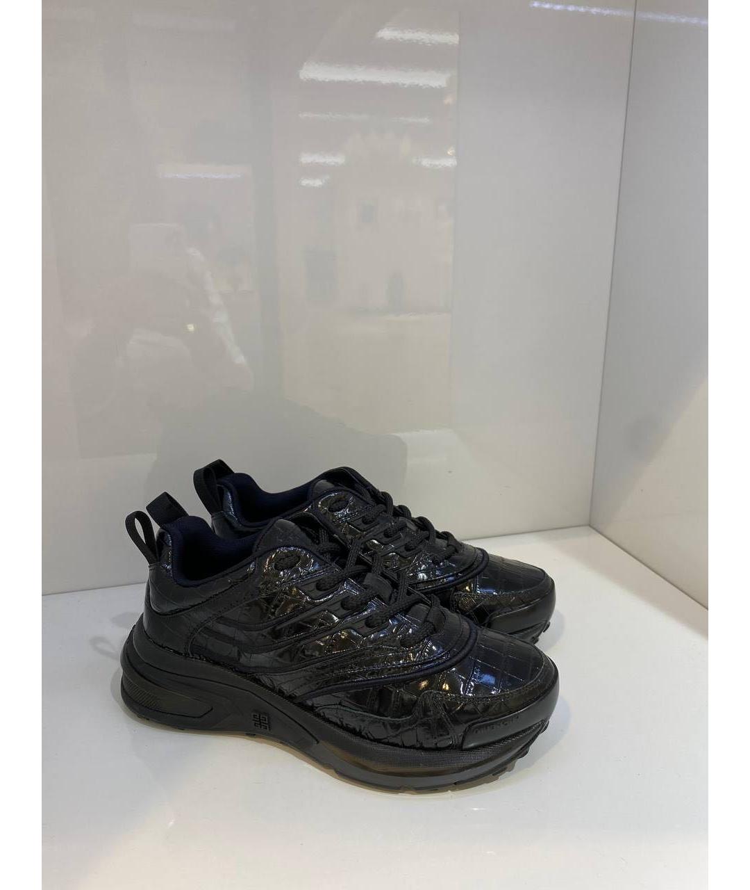 GIVENCHY Черные кроссовки из лакированной кожи, фото 4