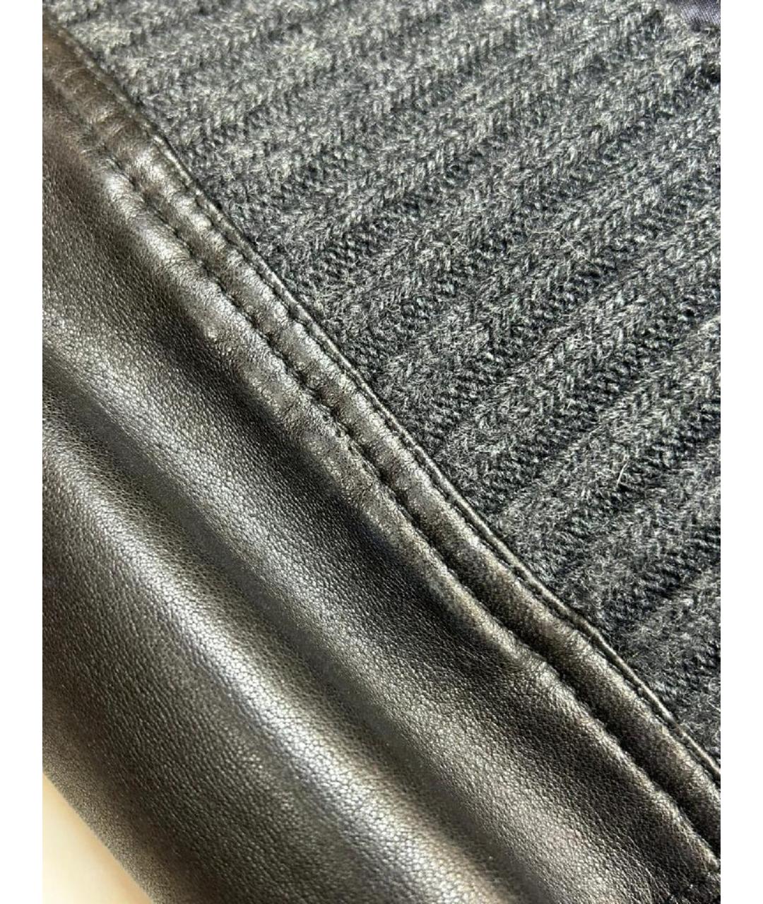 DOLCE&GABBANA Черная кожаная куртка, фото 8