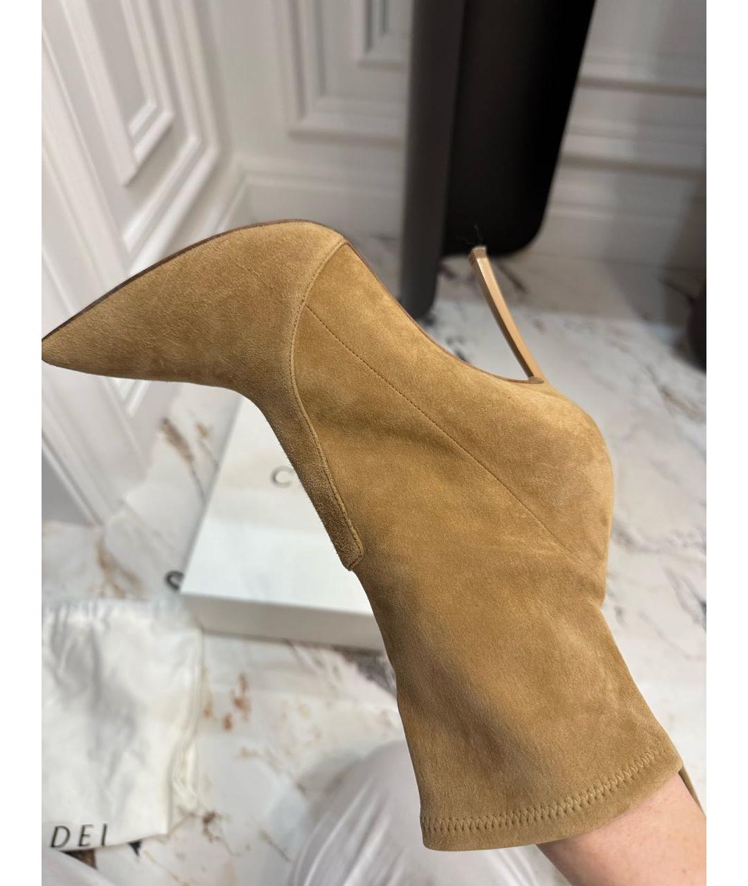 CASADEI Коричневые замшевые ботильоны, фото 4