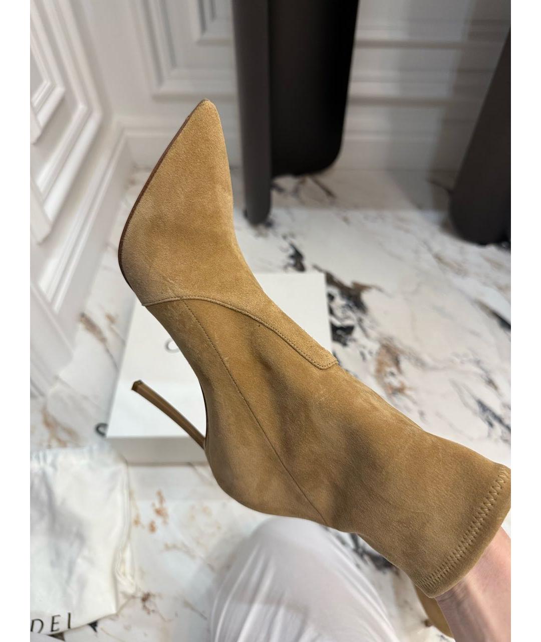 CASADEI Коричневые замшевые ботильоны, фото 5