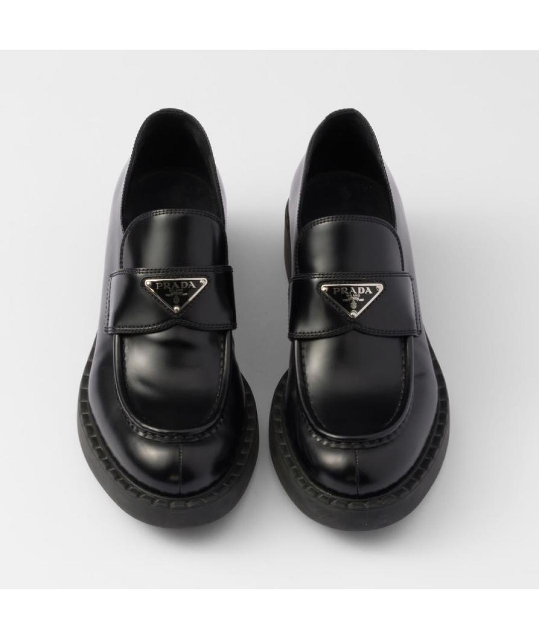 PRADA Черные лоферы из лакированной кожи, фото 2