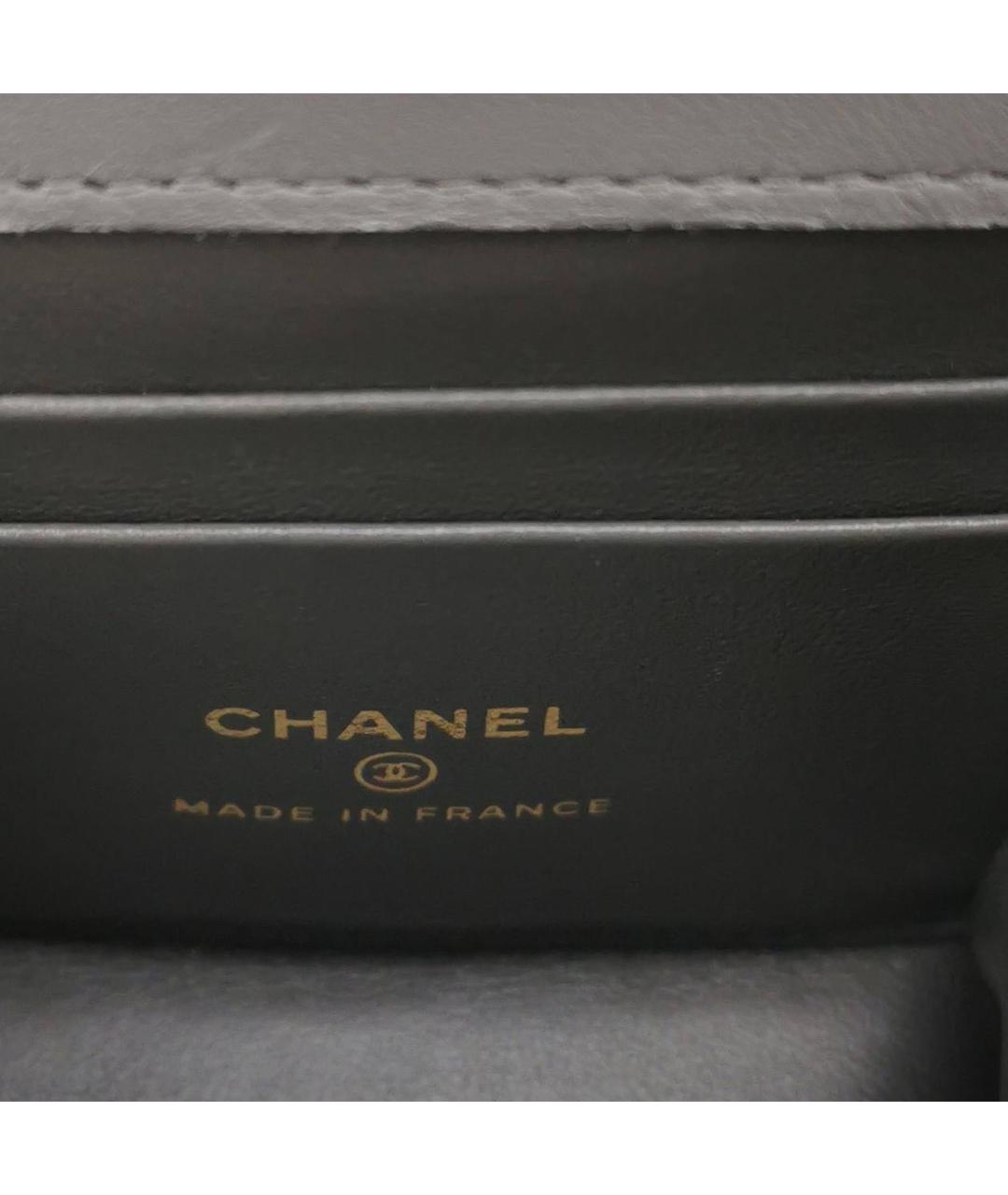 CHANEL Серая кожаная сумка через плечо, фото 4