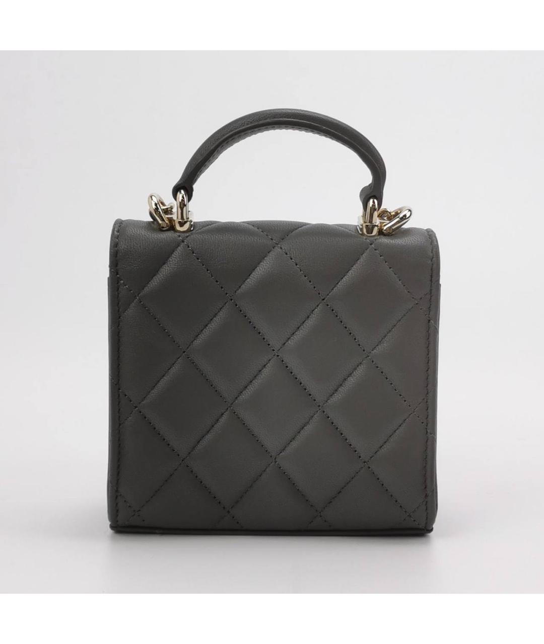 CHANEL Серая кожаная сумка через плечо, фото 3