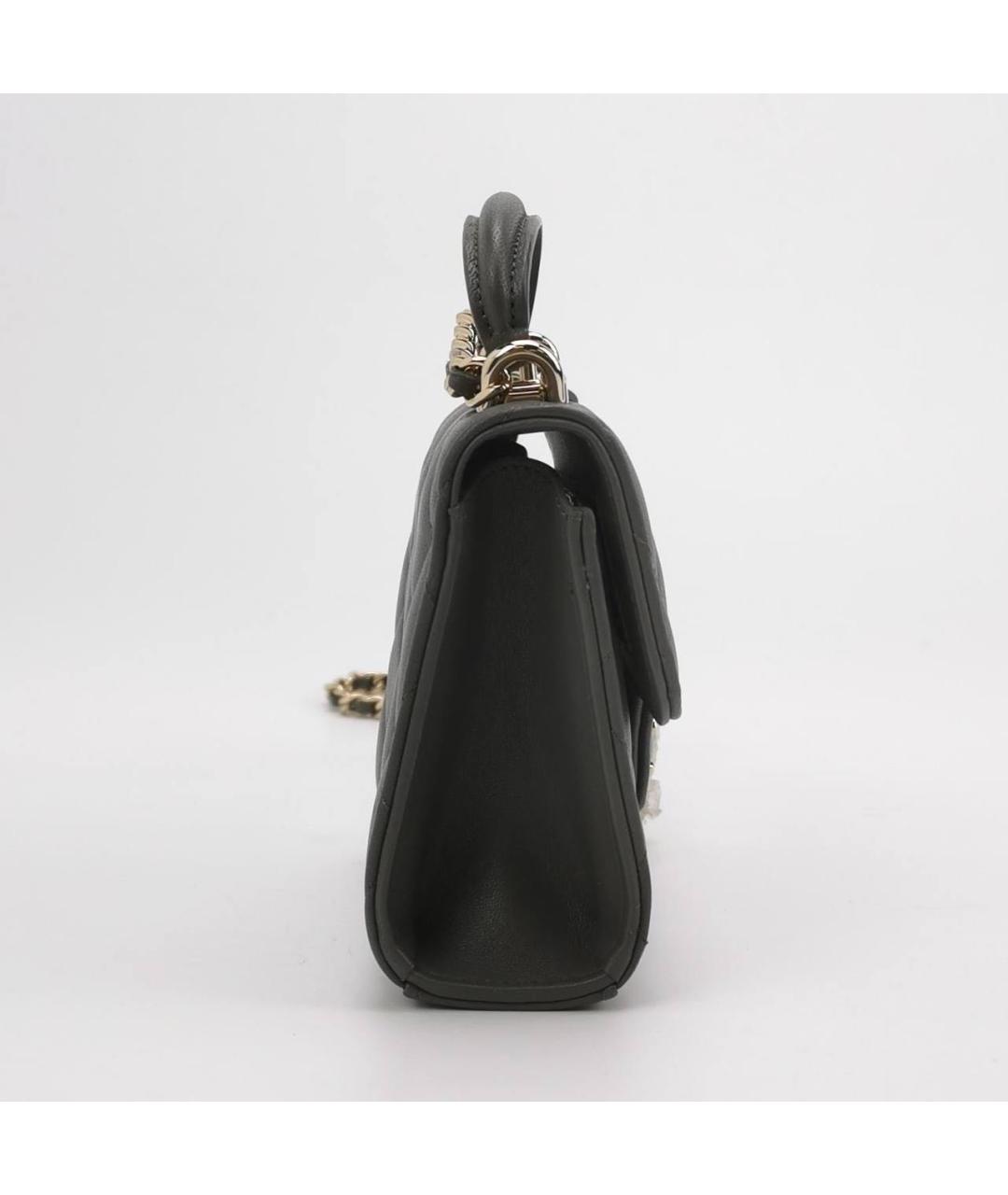 CHANEL Серая кожаная сумка через плечо, фото 2