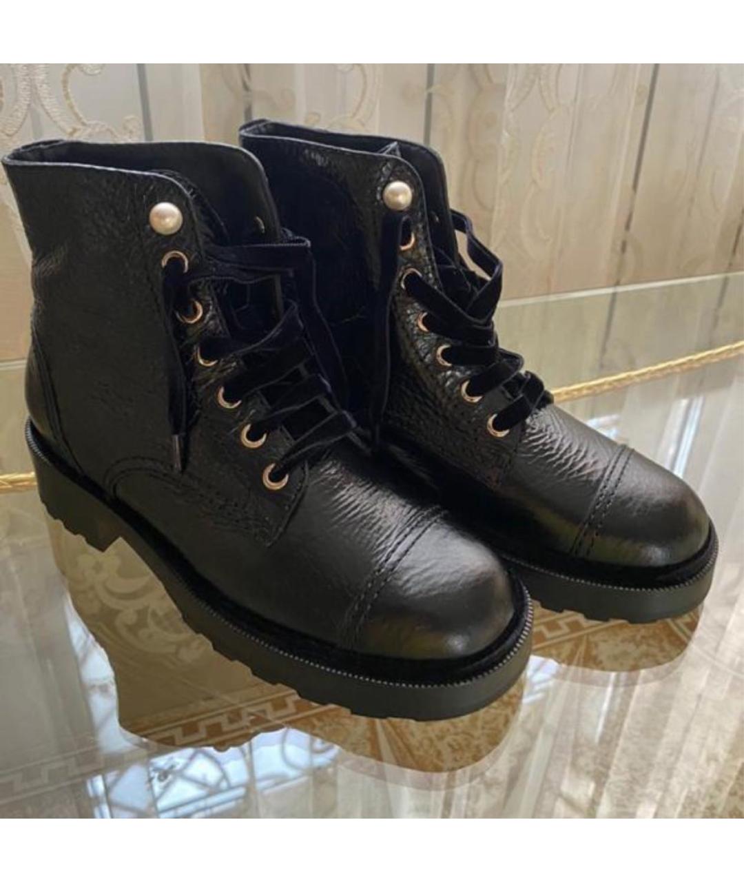 CHANEL Черные ботинки из лакированной кожи, фото 8