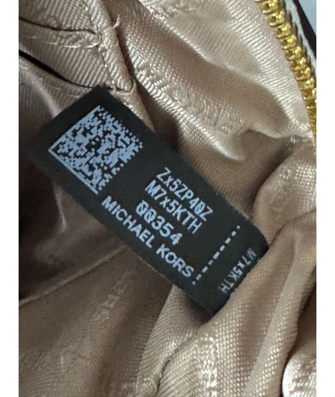 MICHAEL KORS Белая кожаная сумка через плечо, фото 7