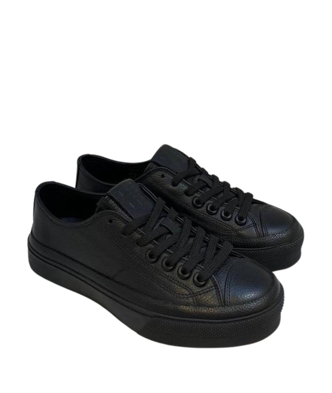GIVENCHY Черные кожаные кеды, фото 1