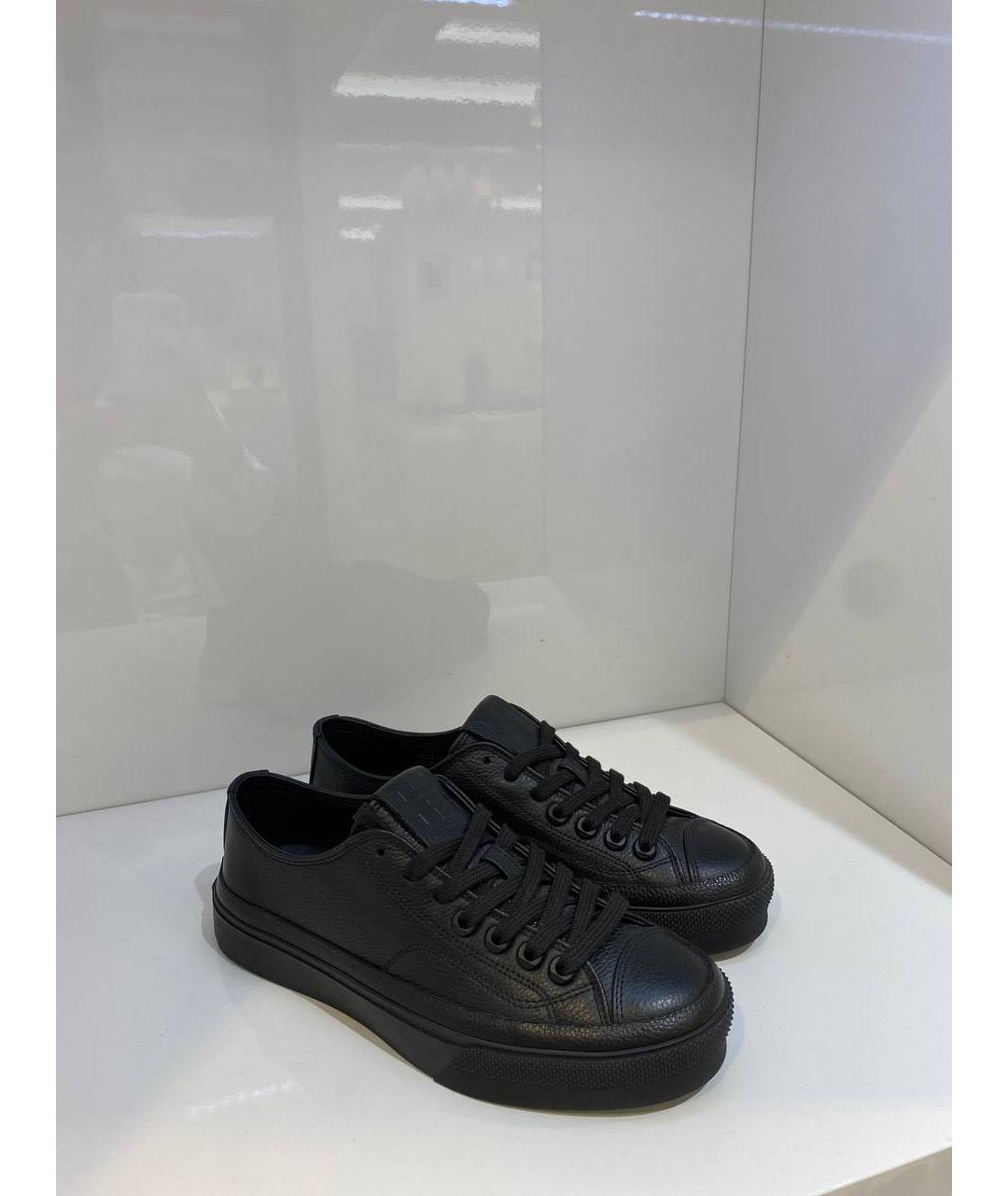 GIVENCHY Черные кожаные кеды, фото 4