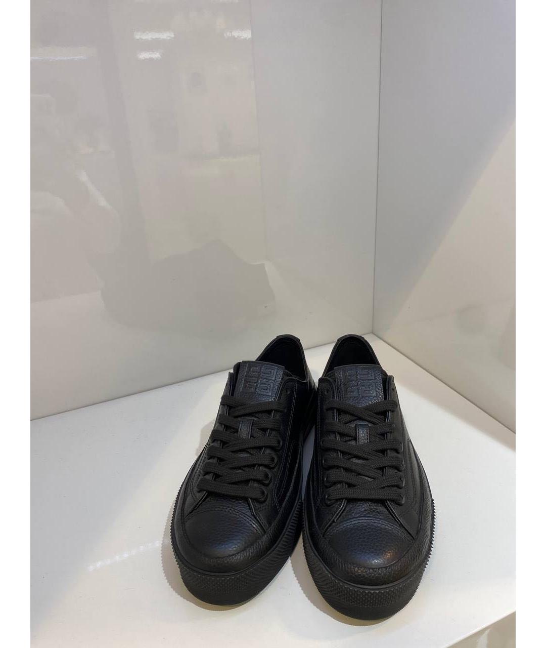 GIVENCHY Черные кожаные кеды, фото 2