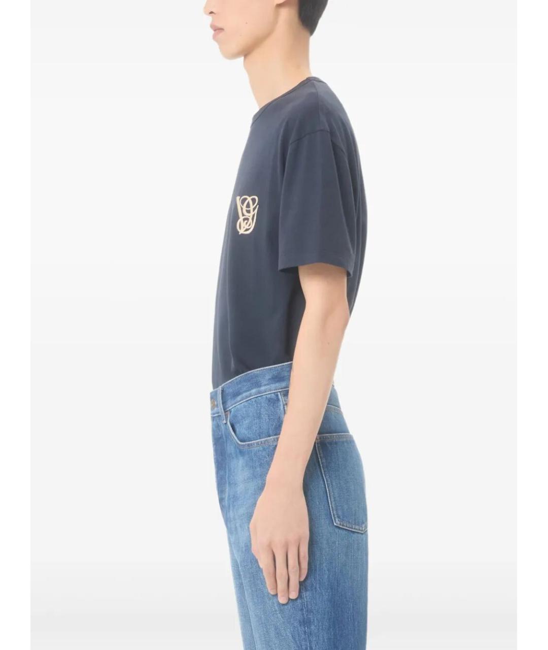 VALENTINO Синяя хлопковая футболка, фото 5