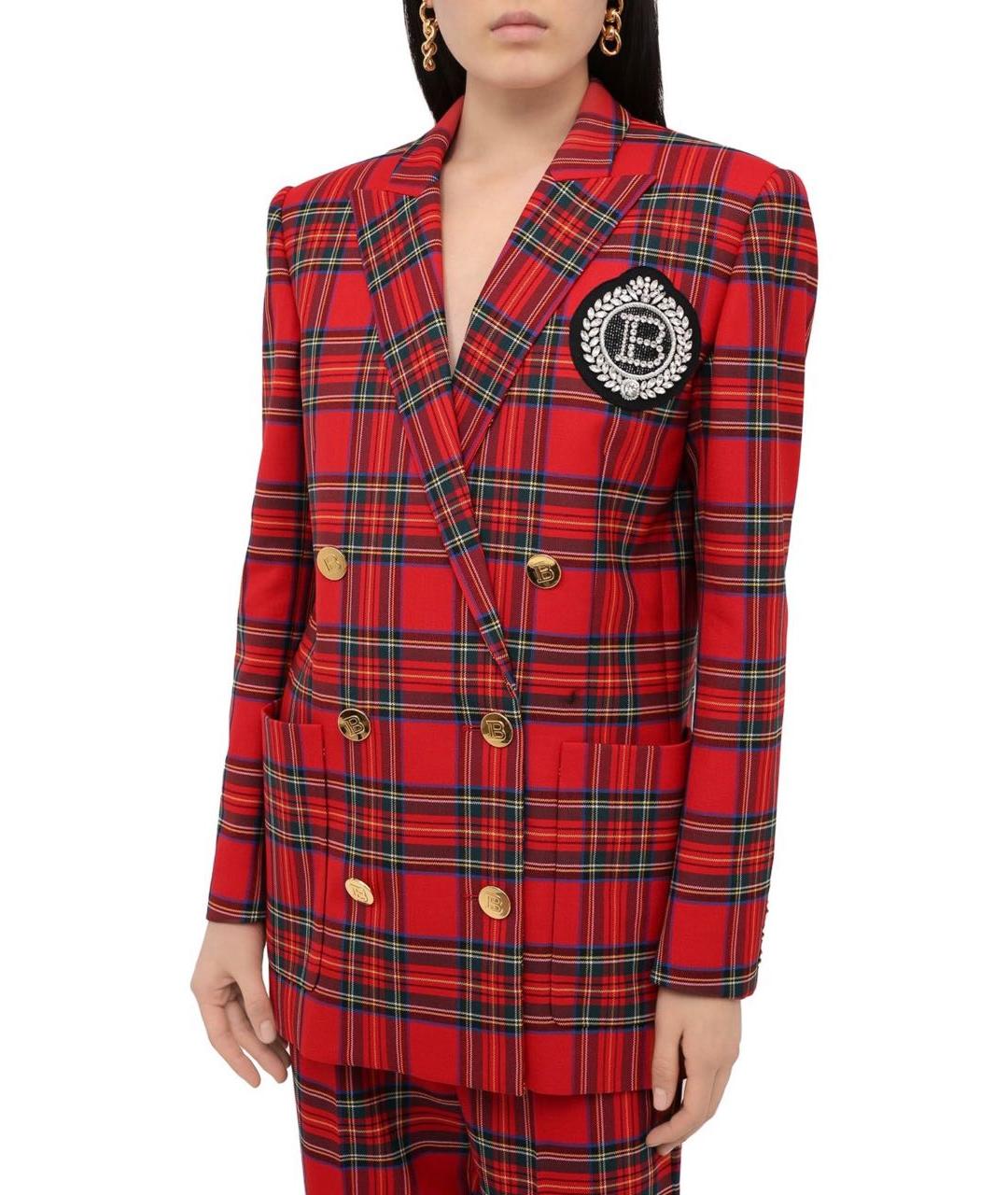 BALMAIN KIDS Красный шерстяной жакет / жилет, фото 5