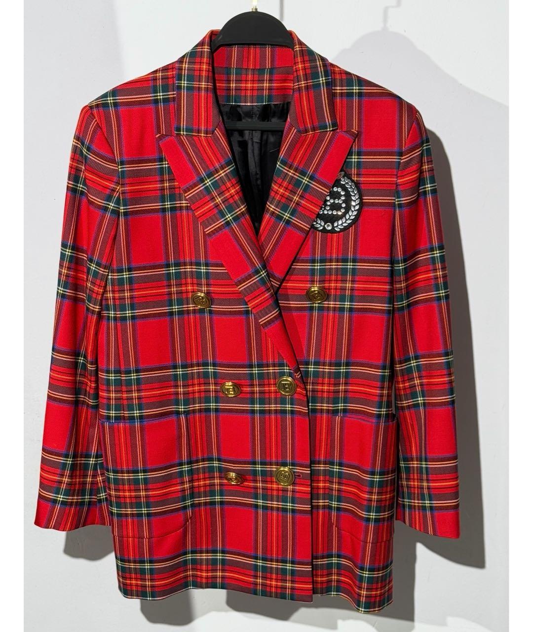 BALMAIN KIDS Красный шерстяной жакет / жилет, фото 7