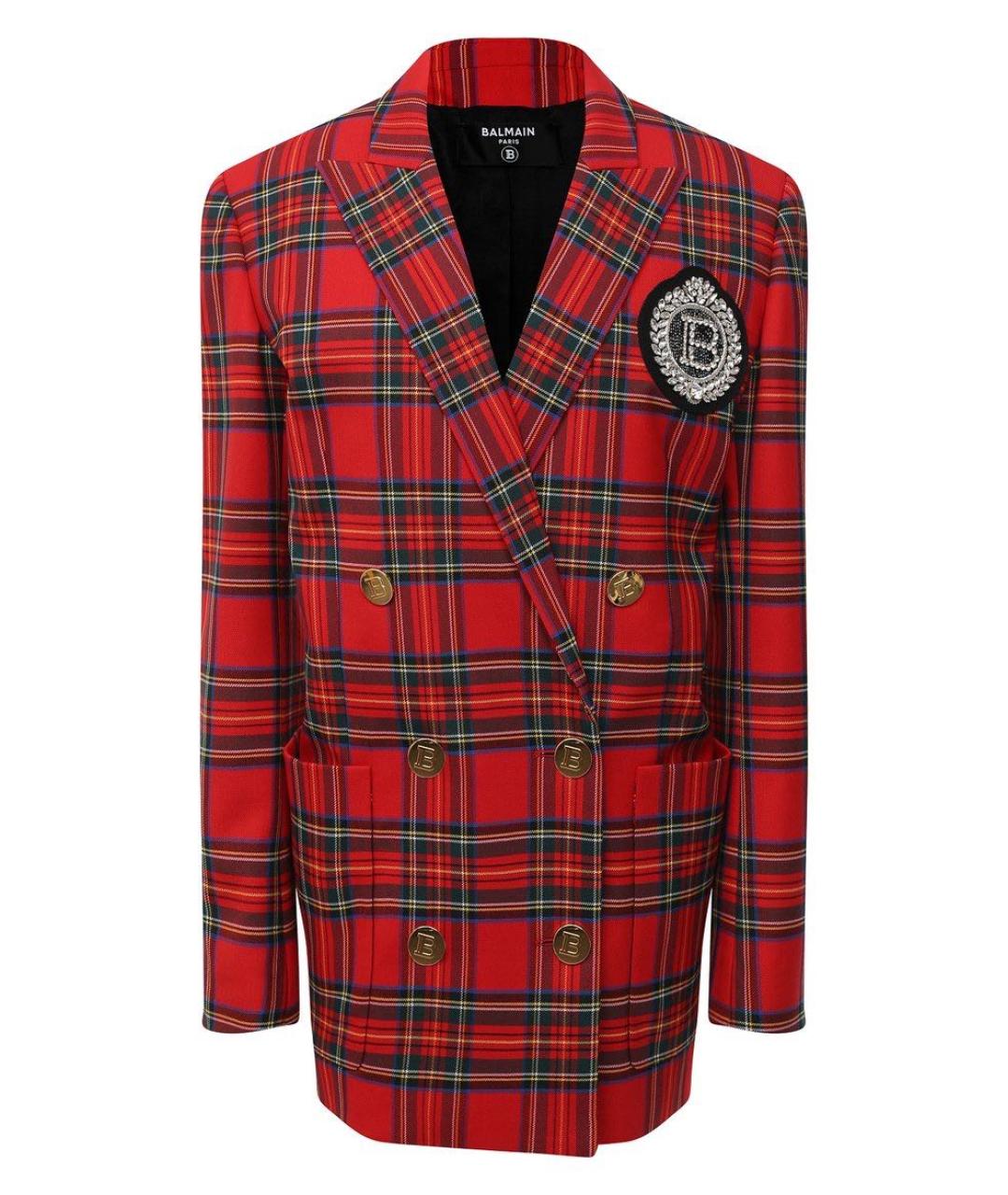 BALMAIN KIDS Красный шерстяной жакет / жилет, фото 1