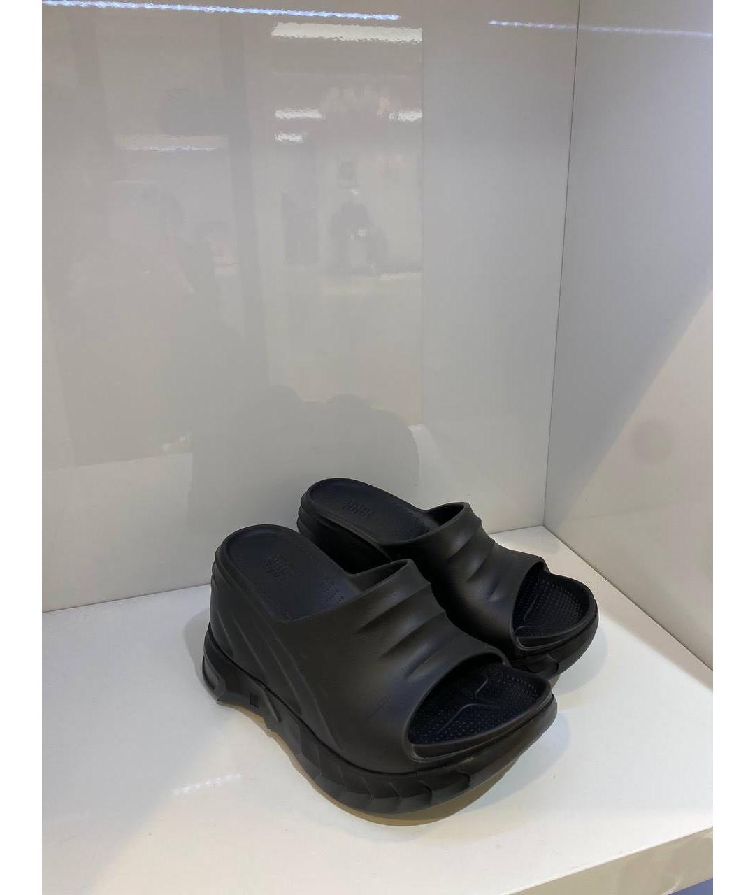 GIVENCHY Черные резиновые сабо, фото 4