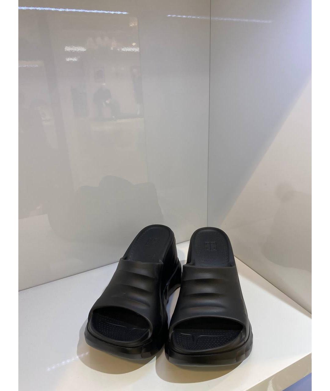 GIVENCHY Черные резиновые сабо, фото 2