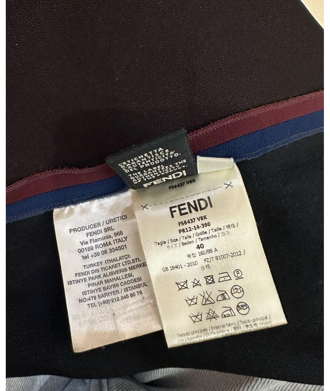 FENDI Мульти вискозная футболка, фото 5