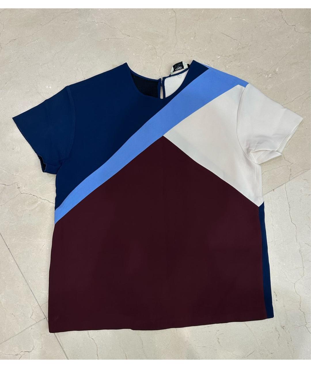 FENDI Мульти вискозная футболка, фото 6