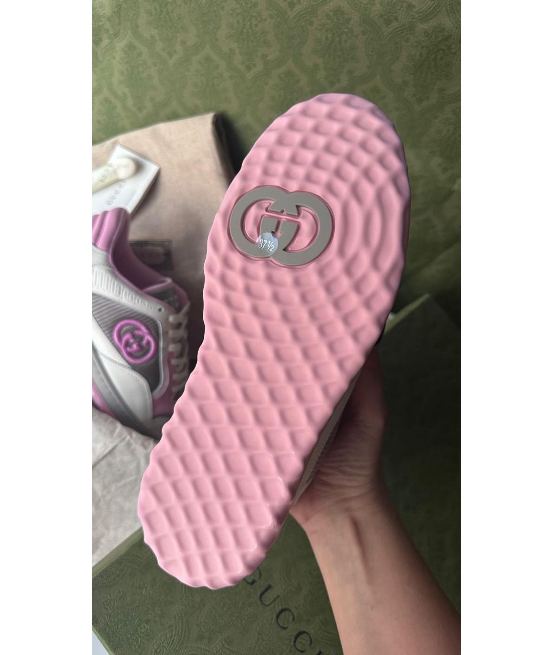 GUCCI Розовые кожаные кеды, фото 7