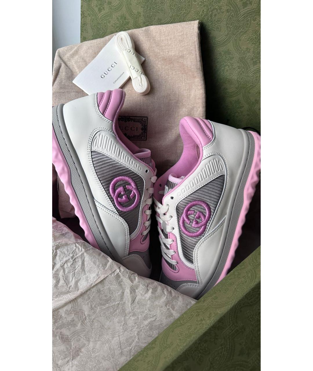 GUCCI Розовые кожаные кеды, фото 5