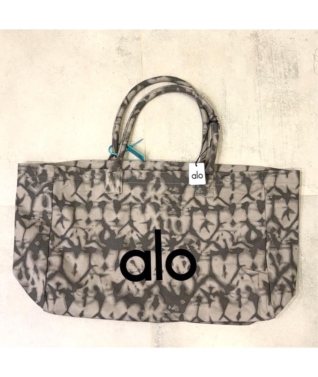 ALO YOGA Серая хлопковая сумка тоут, фото 3