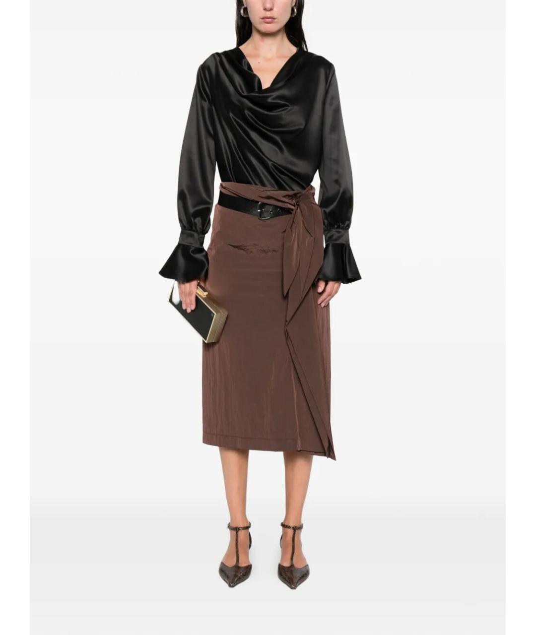 PINKO Черная полиэстеровая блузы, фото 2