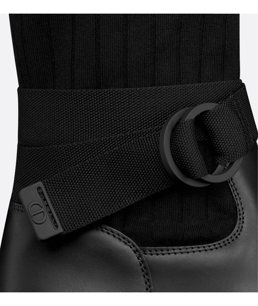 CHRISTIAN DIOR Черные кожаные ботинки, фото 3