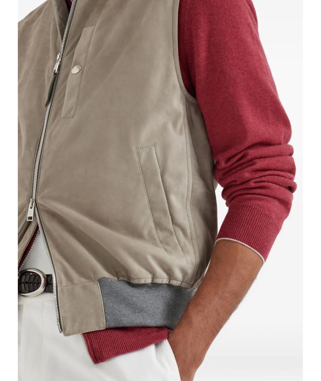 BRUNELLO CUCINELLI Мульти кожаный жилет, фото 2