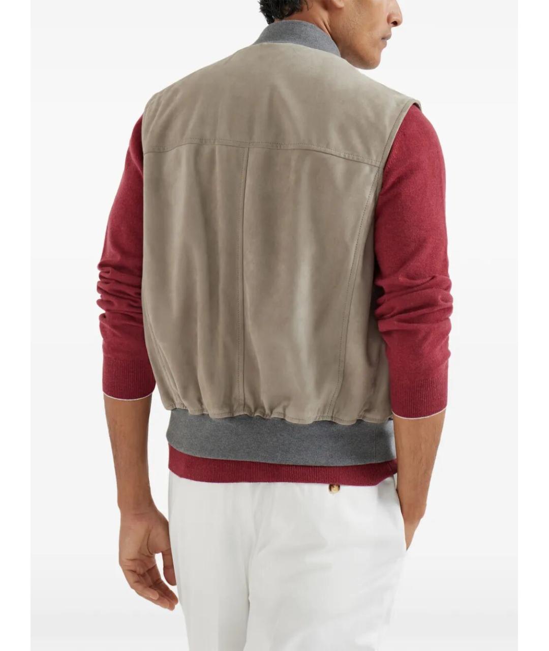 BRUNELLO CUCINELLI Мульти кожаный жилет, фото 5