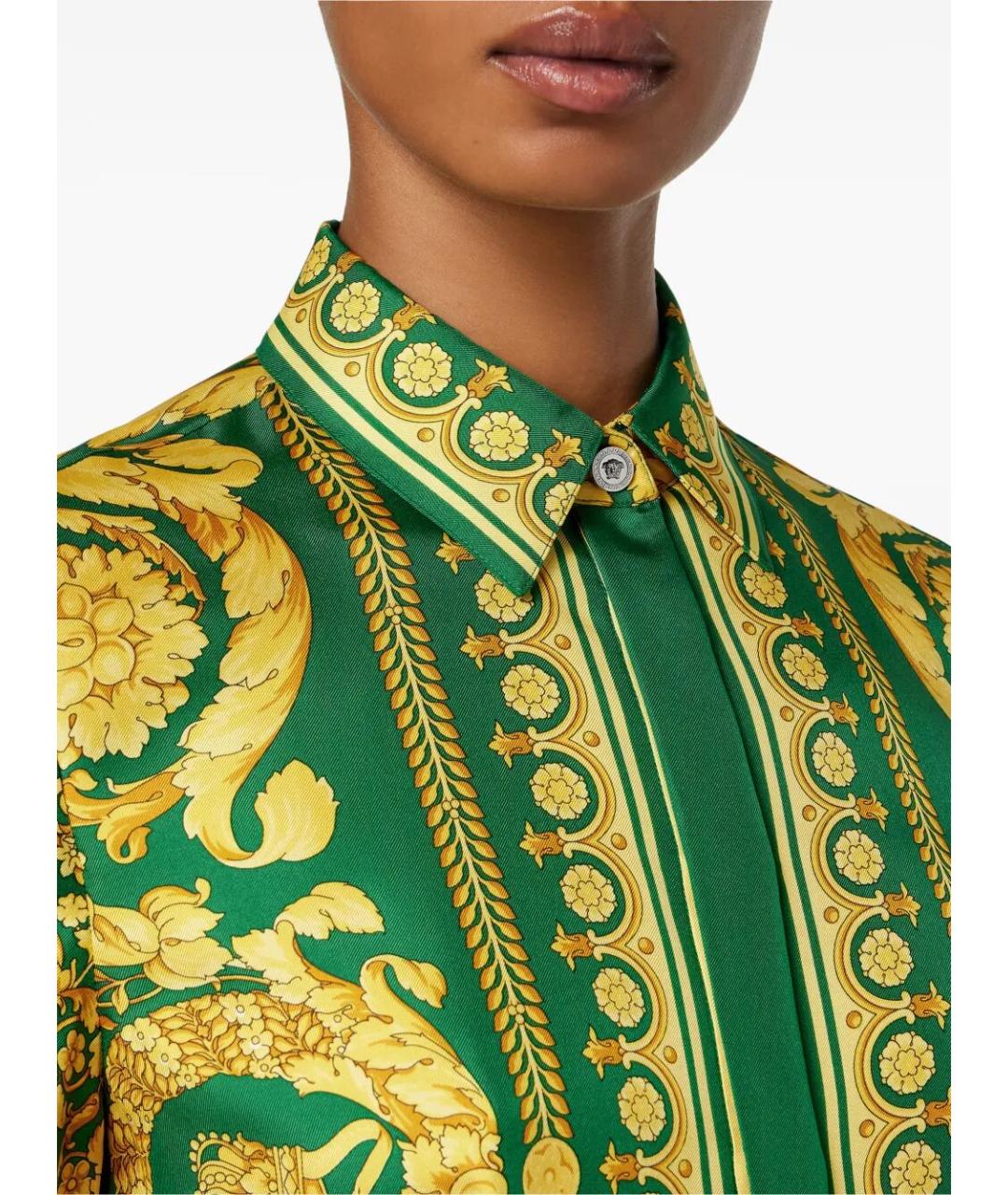 VERSACE Мульти шелковая рубашка, фото 4