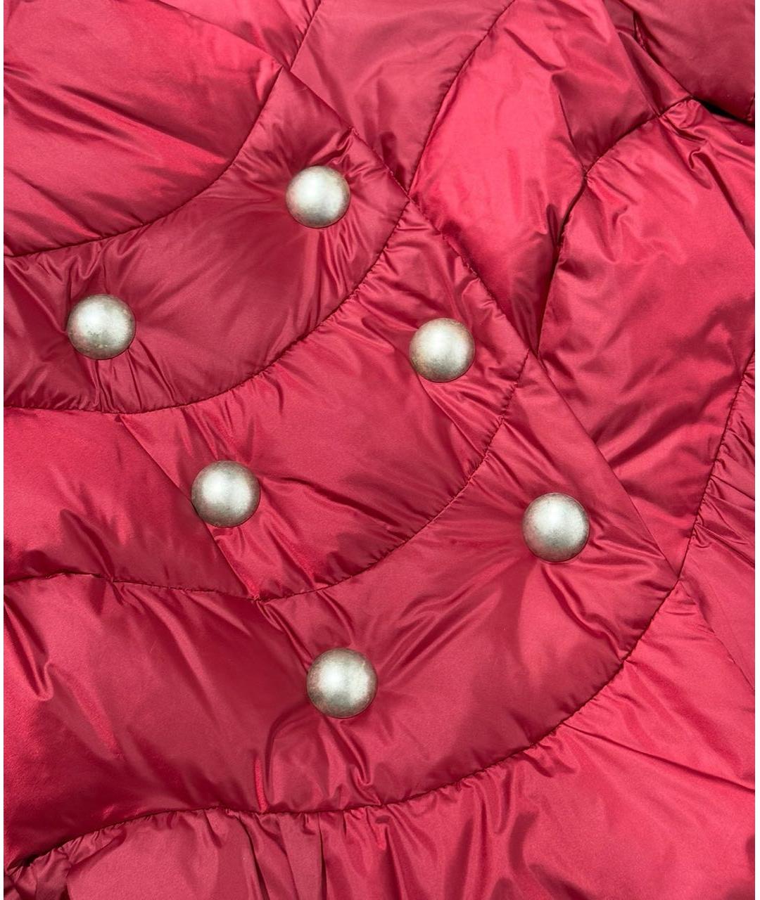 ERMANNO SCERVINO Бордовый полиэстеровый пуховик, фото 6