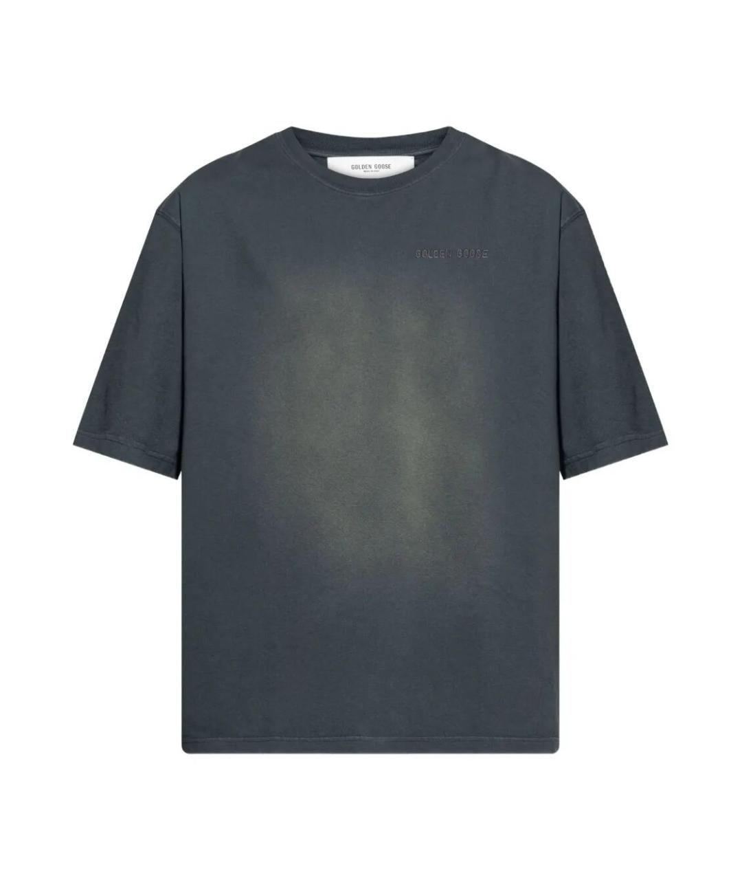 GOLDEN GOOSE DELUXE BRAND Серая хлопковая футболка, фото 1