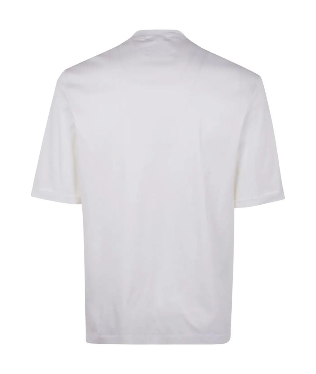 BRUNELLO CUCINELLI Белая хлопковая футболка, фото 2