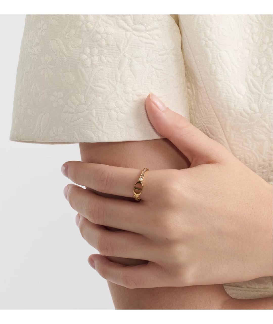 CHRISTIAN DIOR Золотое металлическое кольцо, фото 2