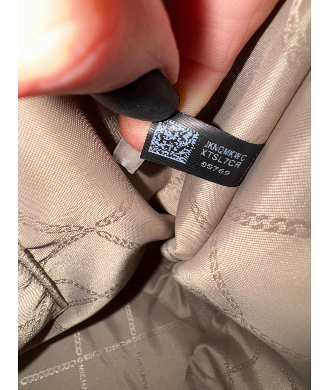 MICHAEL KORS Коричневая кожаная сумка с короткими ручками, фото 6