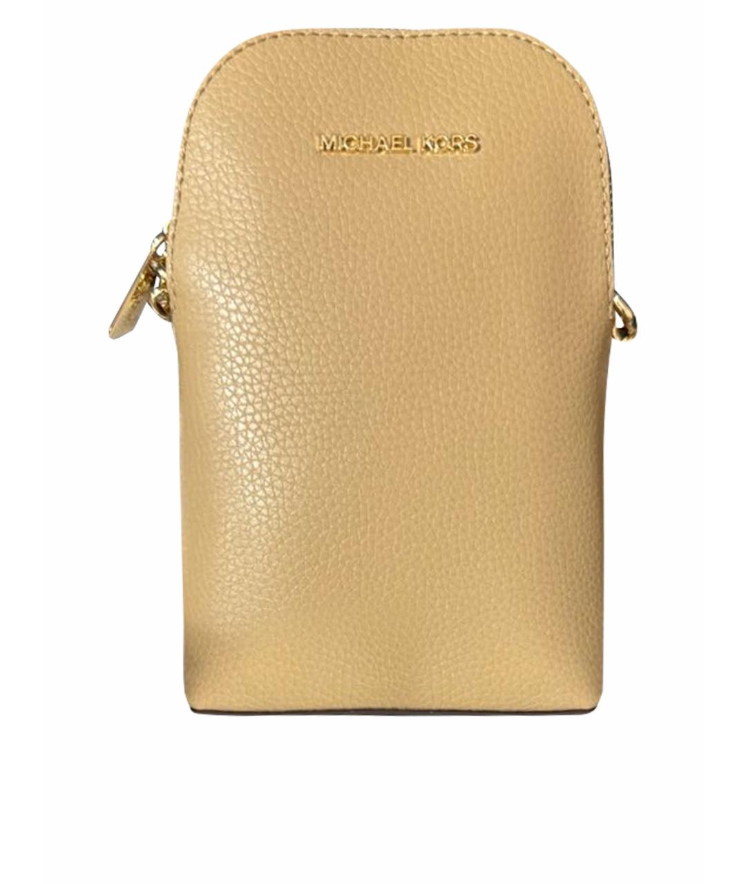 MICHAEL KORS Бежевая кожаная сумка тоут, фото 1