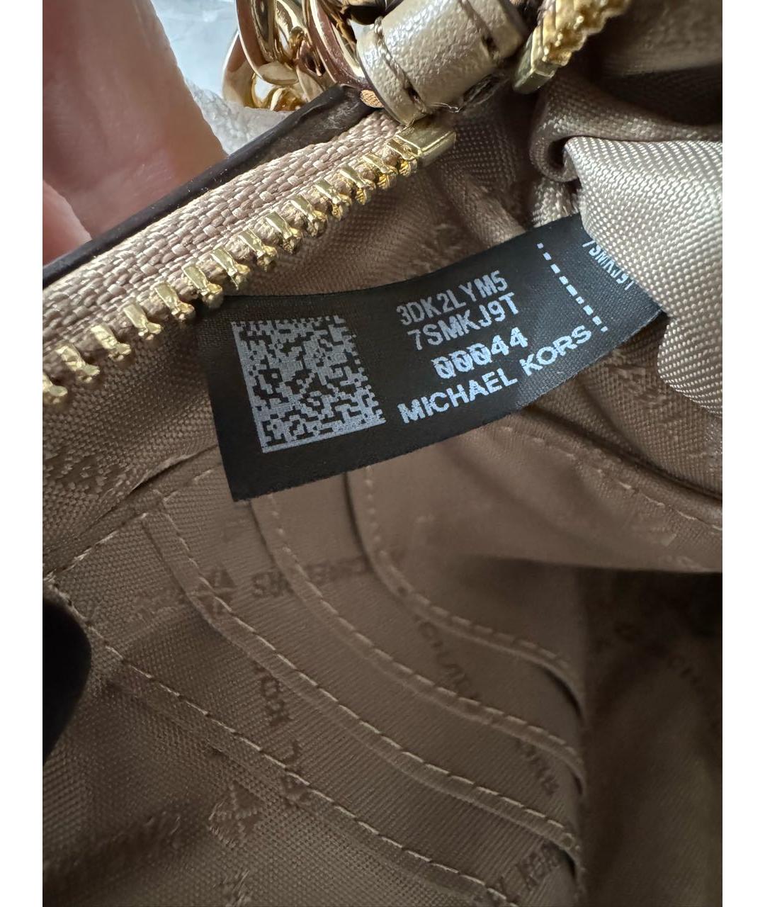 MICHAEL KORS Бежевая кожаная сумка тоут, фото 7