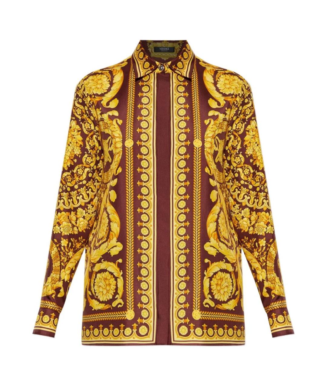 VERSACE Мульти шелковая рубашка, фото 1