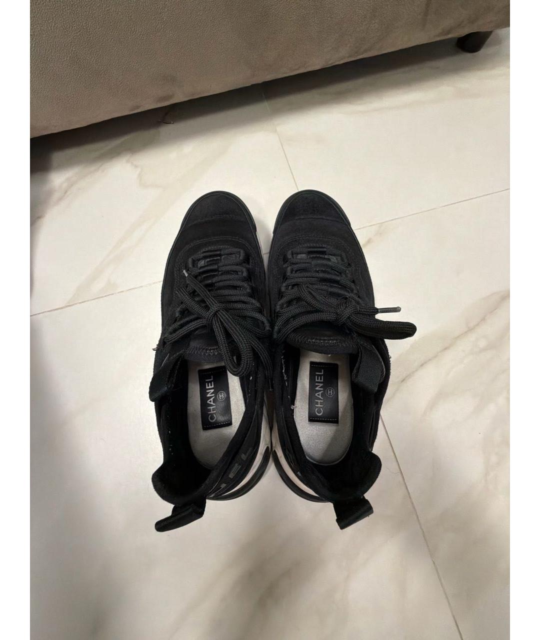 CHANEL Черные замшевые кроссовки, фото 3