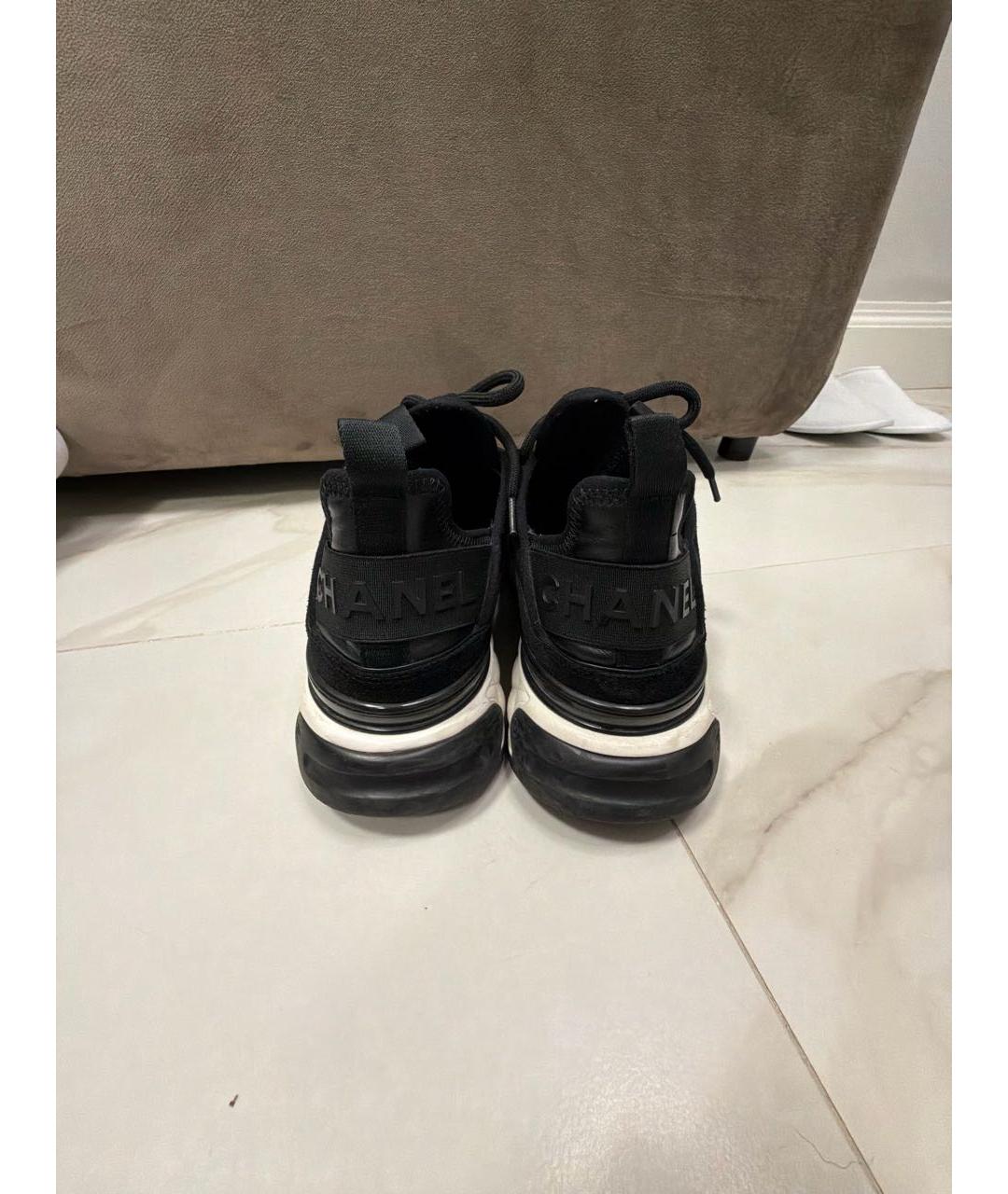 CHANEL Черные замшевые кроссовки, фото 4