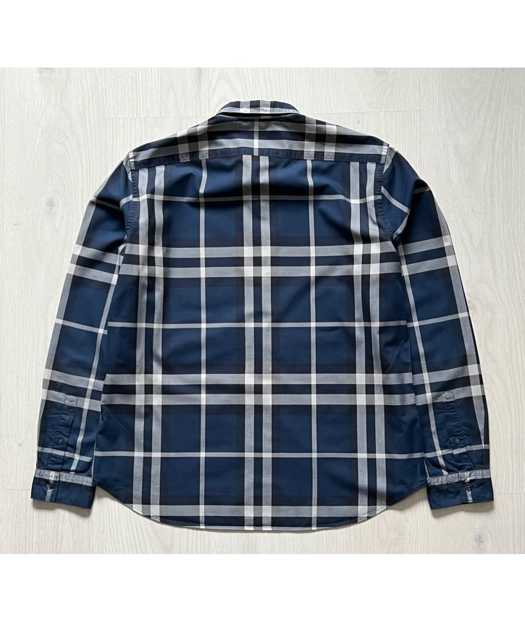 BURBERRY Синяя хлопковая кэжуал рубашка, фото 2