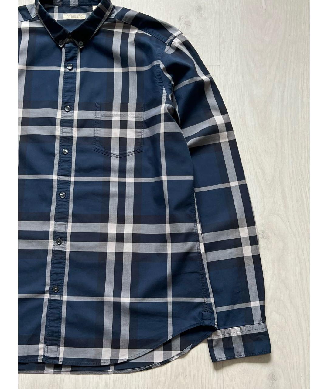 BURBERRY Синяя хлопковая кэжуал рубашка, фото 6