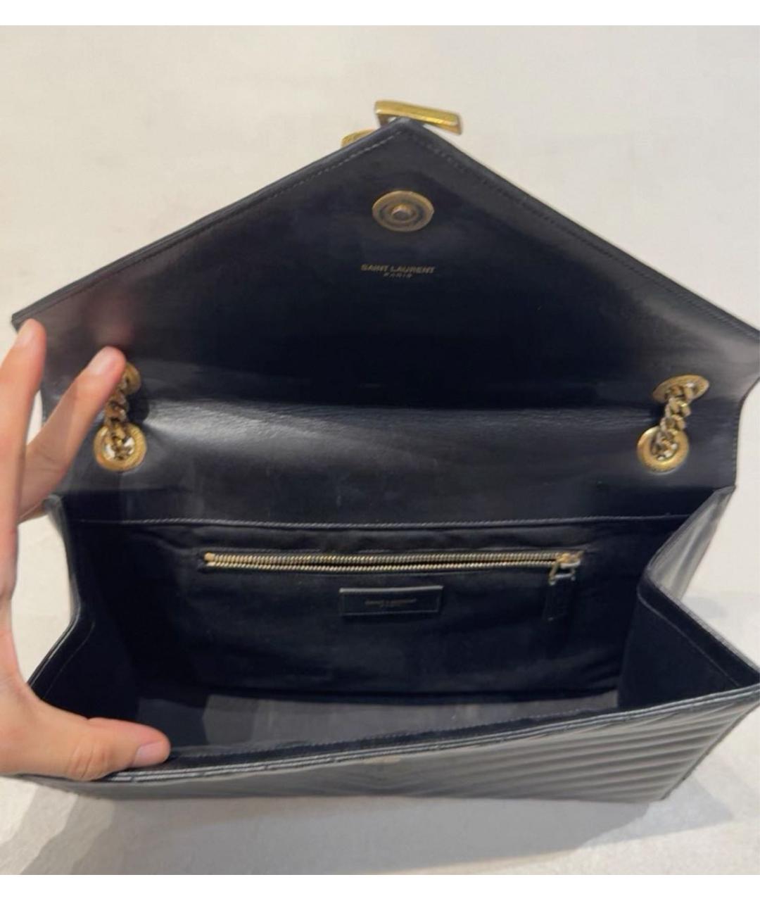 SAINT LAURENT Черная кожаная сумка через плечо, фото 4