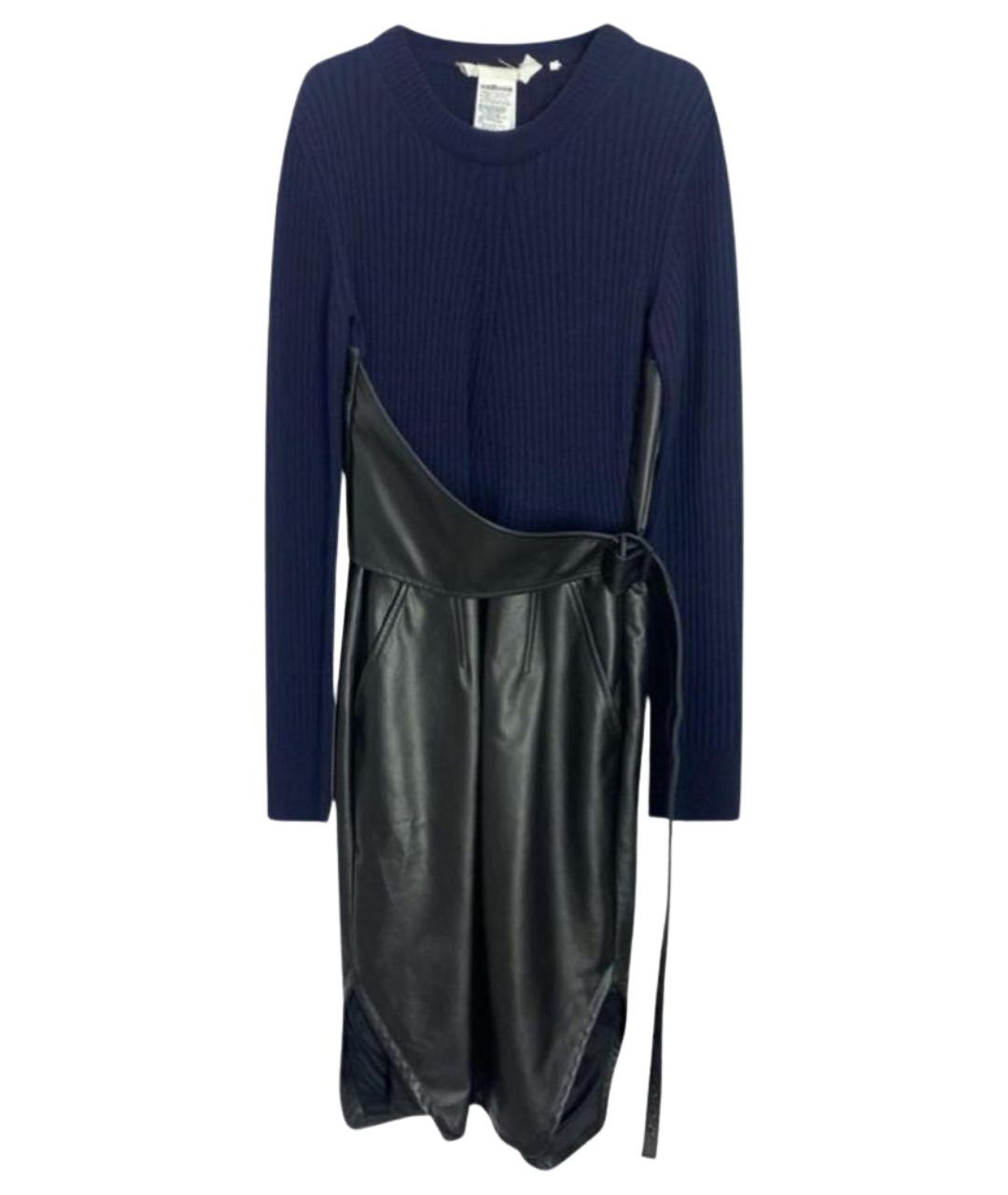 SPORTMAX Темно-синее шерстяное платье, фото 1