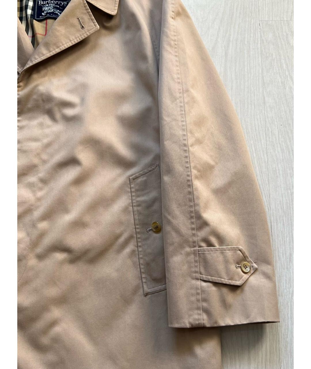 BURBERRY Бежевый полиэстеровый тренч / плащ, фото 6