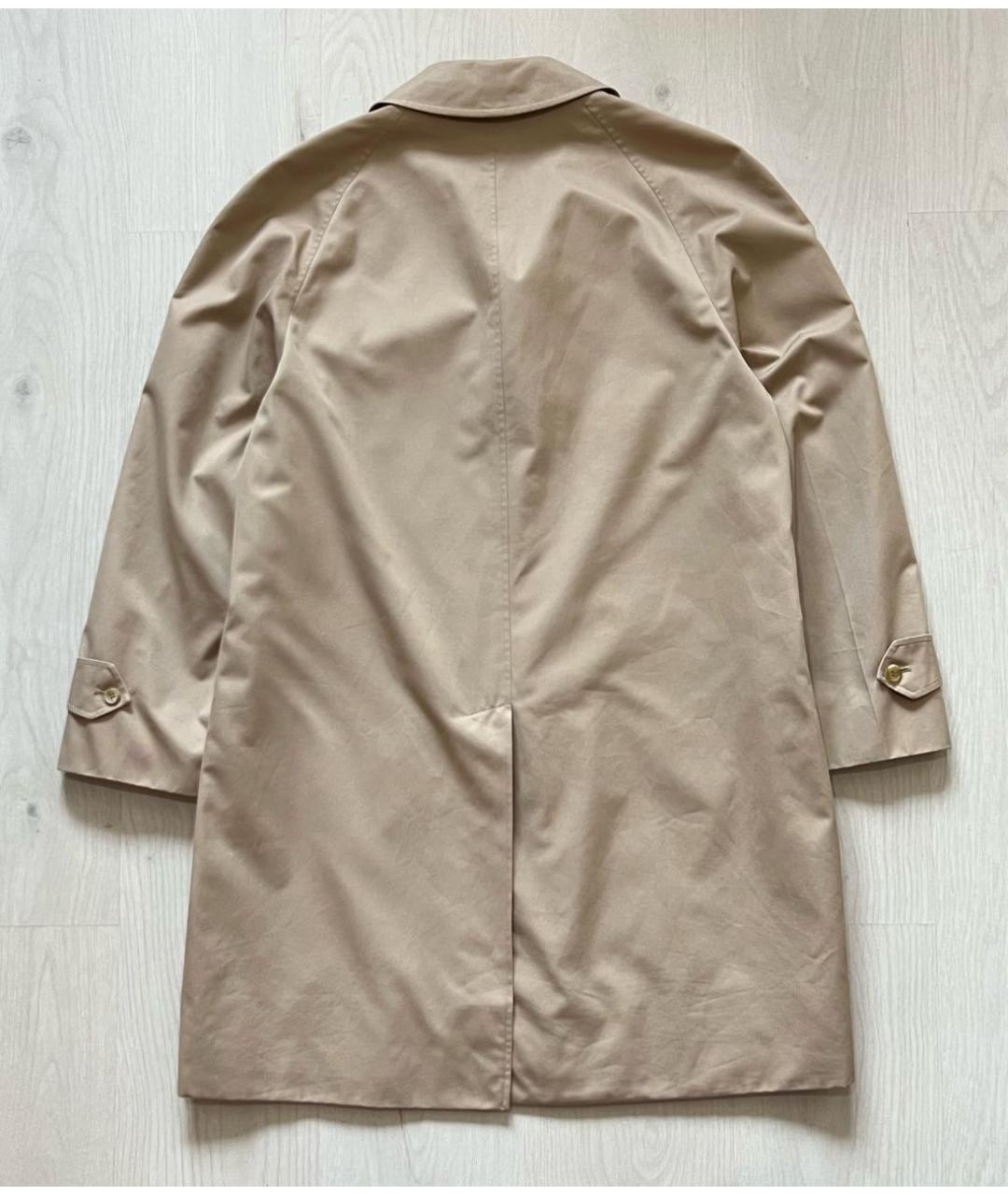 BURBERRY Бежевый полиэстеровый тренч / плащ, фото 3
